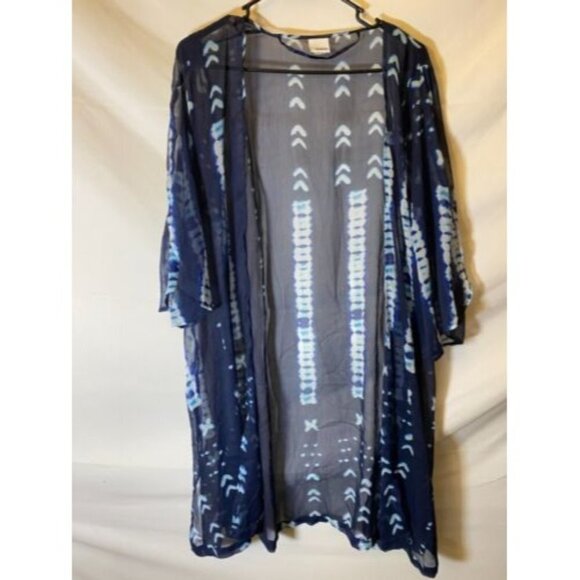 Sonoma Other - Sonoma Swimsuit Coverup Blue Tie Dye Womens Size medium Sheer